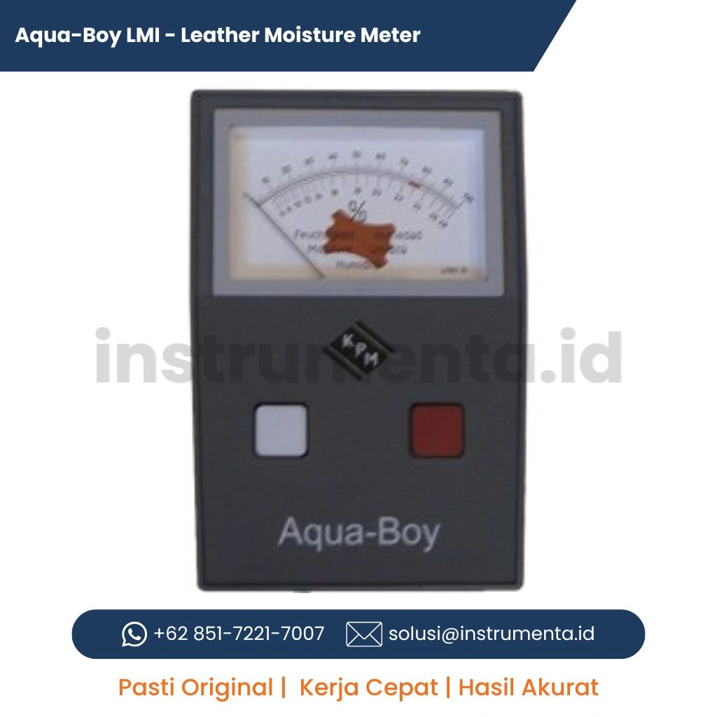 Distributor Aqua-Boy LMI Leather Moisture Meter Alat Ukur Kadar Air Kulit Portable untuk Industri Leather dan QC Material
